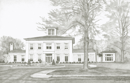 Drawing of Chandler Center, Lyme Academy College Drawing of Chandler Center, Lyme Academy College