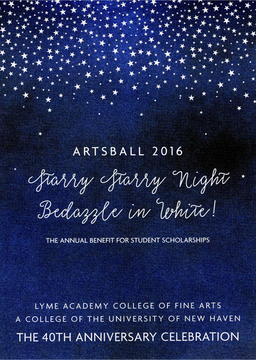 Lyme Academy College ArtsBall invitation Lyme Academy College ArtsBall invitation